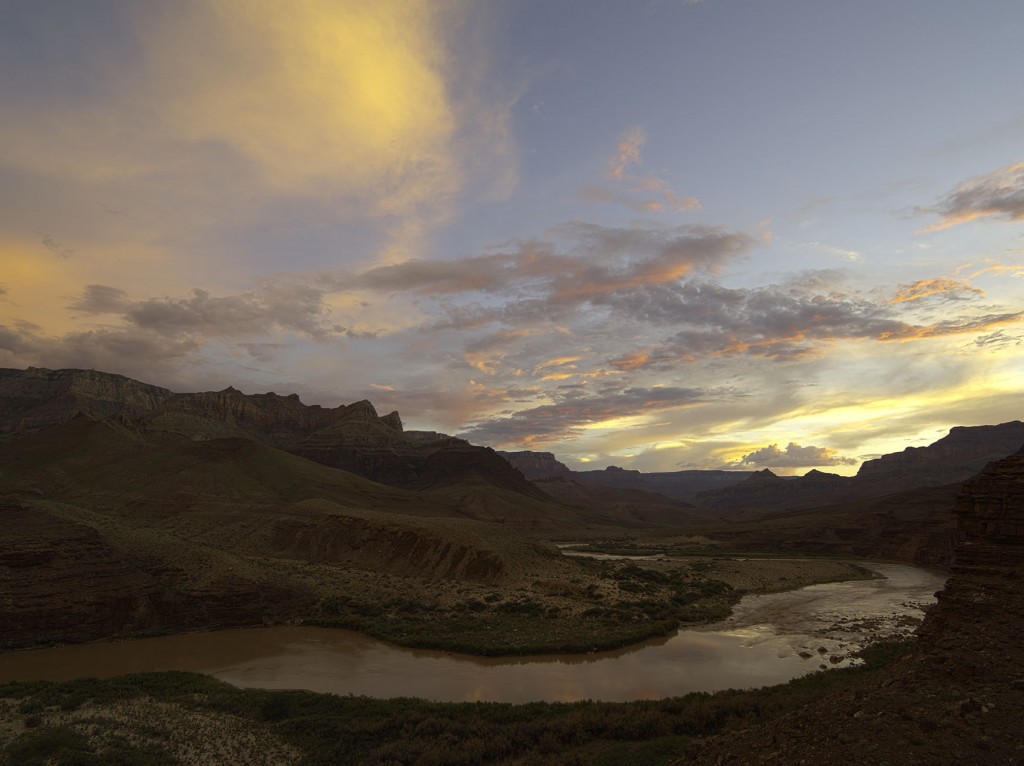 September sunset over Tanner Rapid, Grand Canyon NP, Arizona