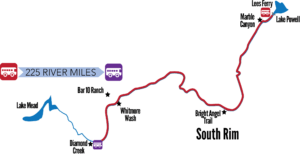 Lees Ferry to Diamond Creek map