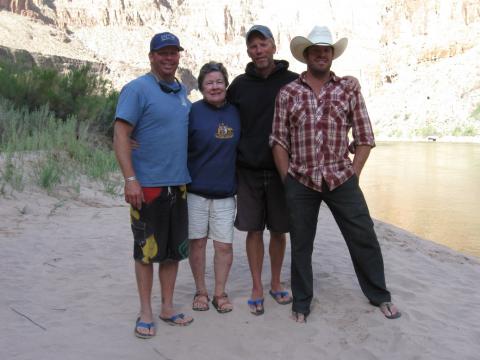 Grand Canyon Whitewater Rafting Guides, Brock, Joanne, Troy and John.