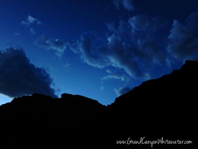 A beautiful night under the starry night sky on a Grand Canyon Whitewater raft trip.