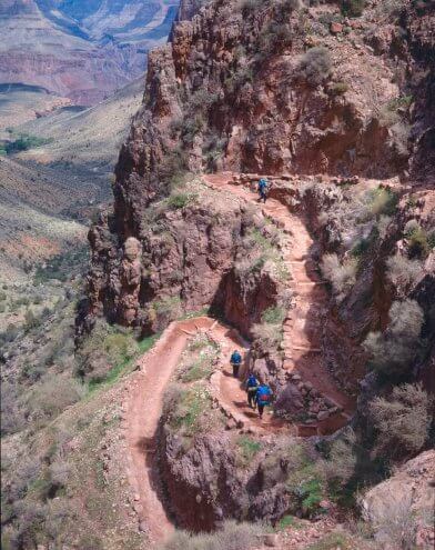 Grand Canyon Whitewater guides will accompany river trip passengers on the Bright Angel Trail hike.