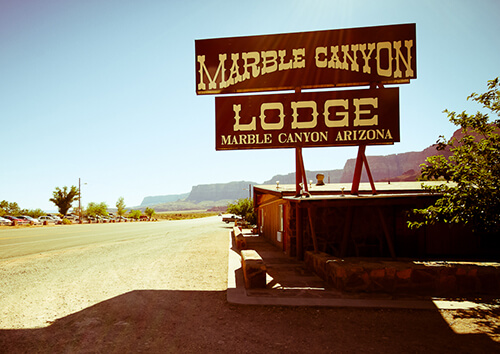 The famous Marble Canyon Lodge.