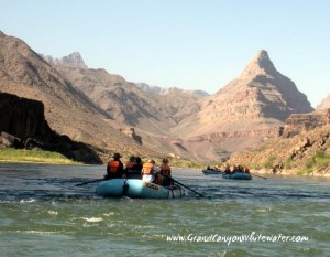 the view from Diamond Creek on the Colorado River