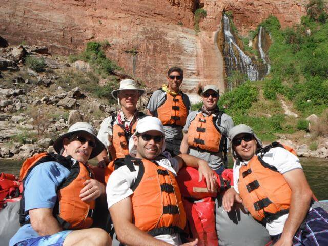 The Bell Family plus some on a Grand Canyon Whitewater raft trip near Vasey's Paradise.