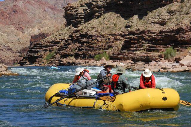 guests enjoying a day on the Colorado River through the Grand Canyon