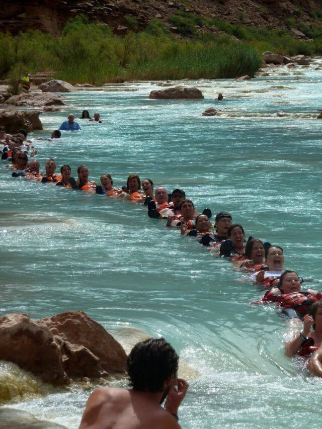 Grand Canyon Whitewater guests float the Little Colorado River
