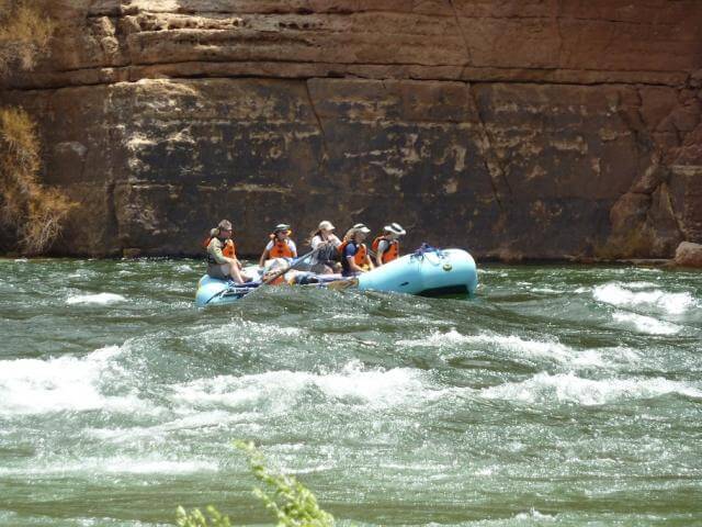 Grand Canyon Whitewater Passengers Enjoy A Late Season Oar Trip.