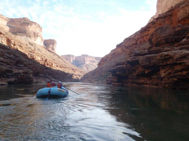 Grand Canyon Whitewater Rafts Floating the Colorado River.