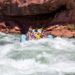 House Rock rapid in the upper section. House Rock rapid on the Colorado River on a Grand Canyon river rafting trip.