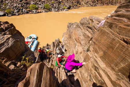 Hiking along Clear Creek trail