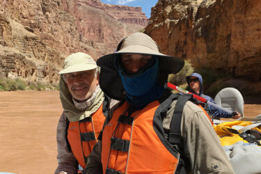 Covering up in the hot Grand Canyon sun